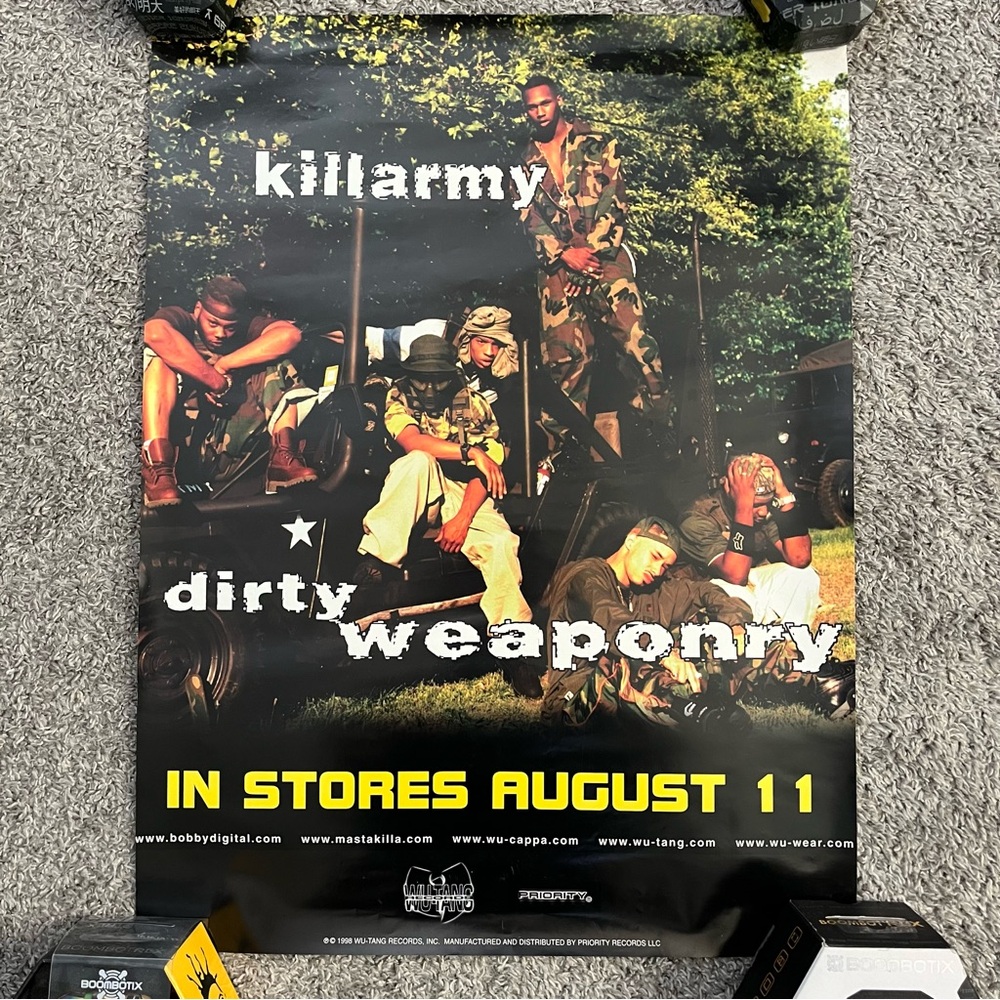 🔴Killarmy Poster 18x24 Dirty Weaponry Wu-Tang Rare Vintage